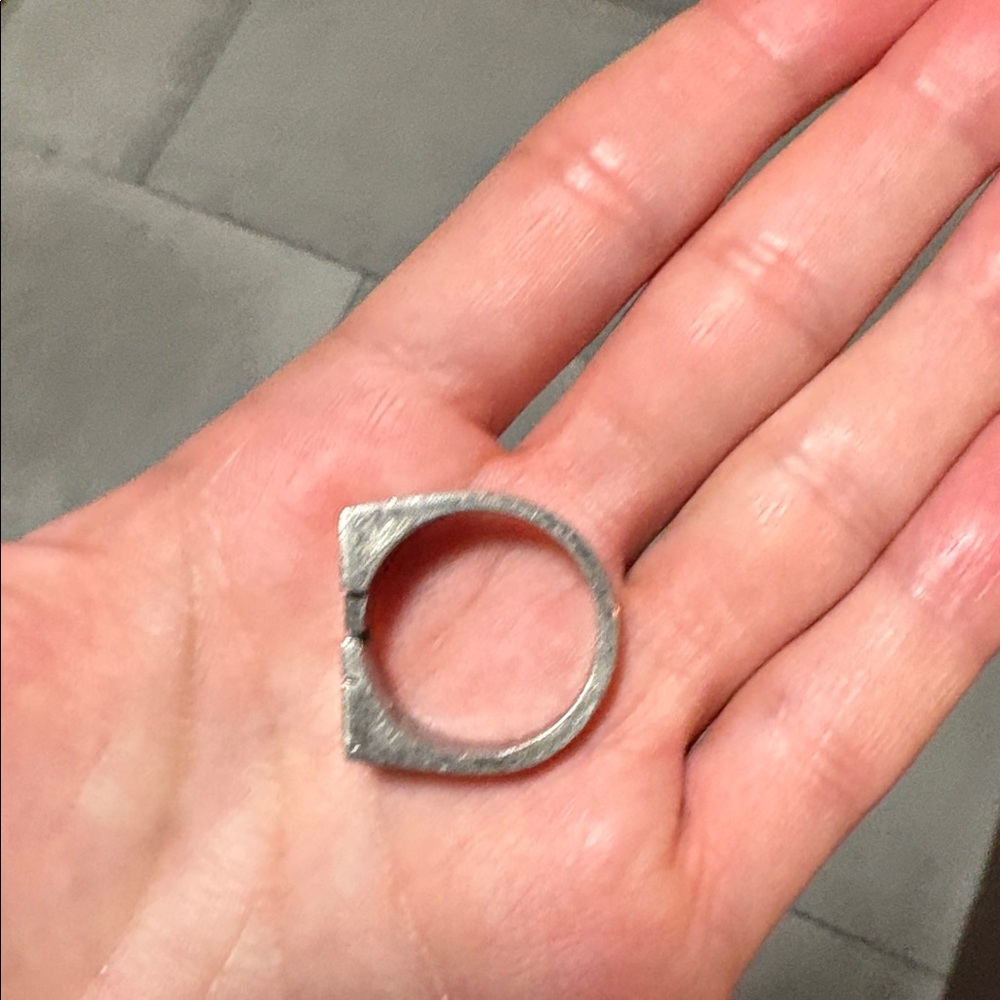 Silver Initial Ring Ajc - image 4